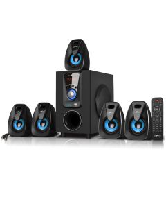 beFree Sound 5.1 Channel Bluetooth Surround Sound Speaker System in Blue
