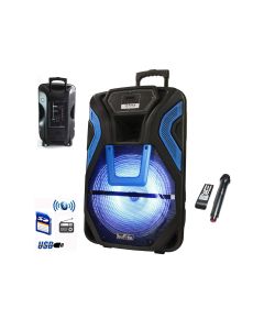 beFree Sound 15 Inch Rechargeable Bluetooth Portable Party PA Speaker System With SD/FM/USB Inputs