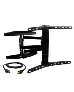 MegaMounts Full Motion Wall Mount for 32-70 Inch Curved Displays with HDMI Cable