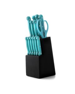 MegaChef 14 Piece Cutlery Set in Teal