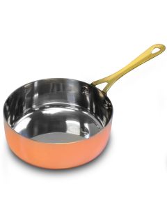 Gibson Home Rembrandt 4.7 Inch Stainless Steel Mini Frying Pan, Copper Plated