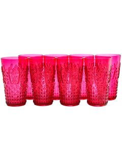 Studio California Elmira 20.5 oz Acrylic Tumbler in Red, Set of 8