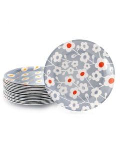 Gibson Home Baypointe 16 Piece 9 Inch Melamine Dessert Plates in Assorted Designs
