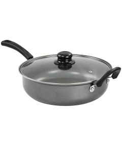Gibson Everyday 11 Inch Highberry Chicken Fryer with Lid in Grey