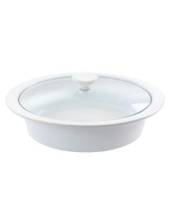Gibson Elite 2qt Stoneware Casserole with Glass Lid