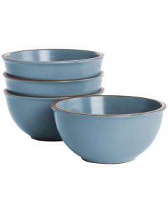Gibson Elite Dumont 4 Piece Terracota Bowl Set in Light Blue