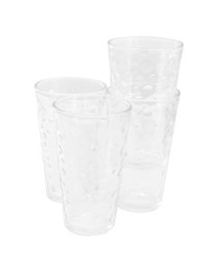Gibson Home 4 Piece 16 Ounce Bubble Glass Tumbler Set