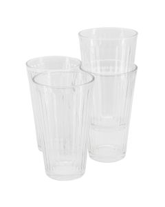 Gibson Home Moonstone 4 Piece 16 Ounce Glass Tumbler Set