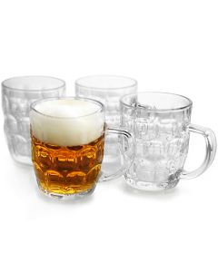General Store 4 Piece 18 oz. Glass Beer Mug Set