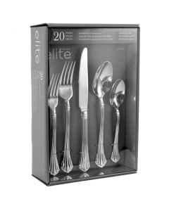 Gibson Elite Flare 20 Piece Stainless Steel Flatware Tableware Utensil Set with Service for 4