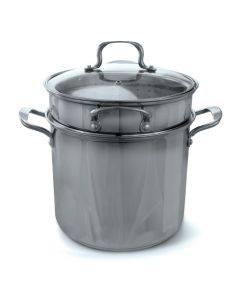 Gibson Home Mangia 12 Quart 4 Piece Stainless Steel Multi Pasta Pot Set
