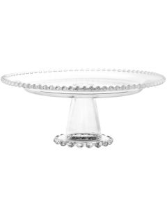Gibson Home Sereno 12in Glass Pedestal Cake Stand