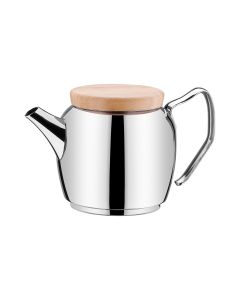 Korkmaz Montana 1.1 Liter Stainless Steel Tea Pot with Wooden Lid