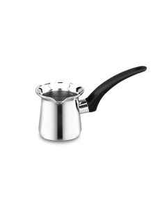 Korkmaz Orbit 8 Ounce Stainless Steel Turkish Coffee Pot in Silver