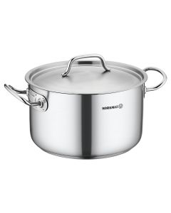 Korkmaz Gastro Proline 9.5 Liter Stainless Steel Casserole with Lid in Silver