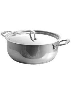 Better Chef 17 Qt. Stainless Steel Low Stock Pot with Lid