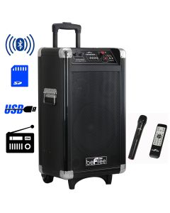 beFree Sound Sleek 10 Inch Professional Portable Bluetooth PA Speaker