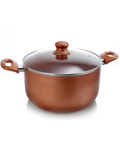 Better Chef 2 Qt. Copper Colored Ceramic Coated Dutchoven with glass lid