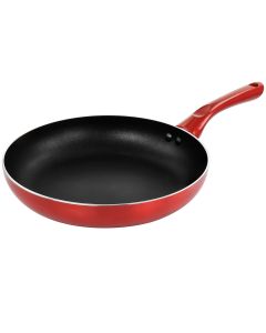 Better Chef 10in Silver Metallic Non Stick Gourmet Fry Pan in Red