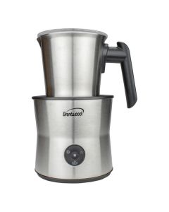 Brentwood 15 Ounce Cordless Electric Milk Frother, Warmer, and Hot Chocolate Maker in Stainless Steel