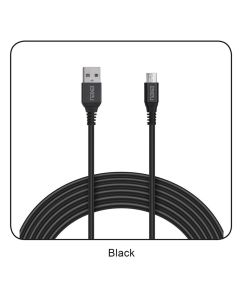 6 Ft. Fast Charge and Sync Round Micro USB Cable-BLACK
