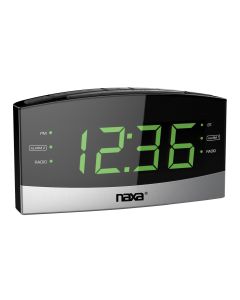 Naxa Bluetooth Easy-Read Dual Alarm Clock with Daily Repeat and USB Charge Port