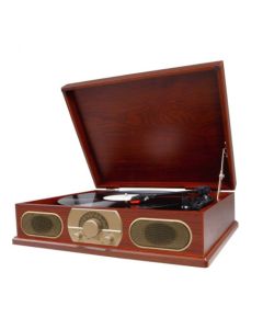 Studebaker SB6051 Wooden Turntable with AM/FM Radio